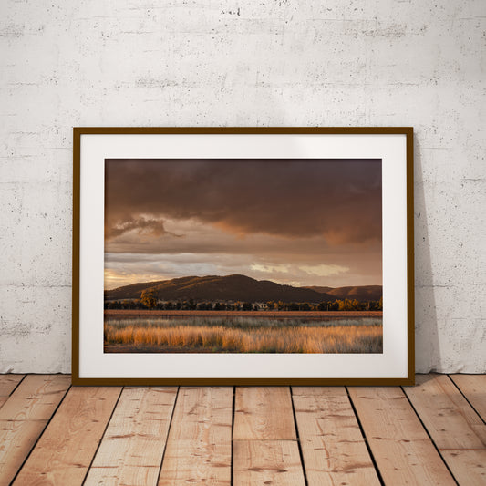 Last Light Over The Hills unframed print