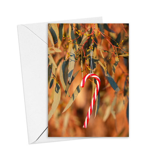 Christmas Candy Cane greeting card