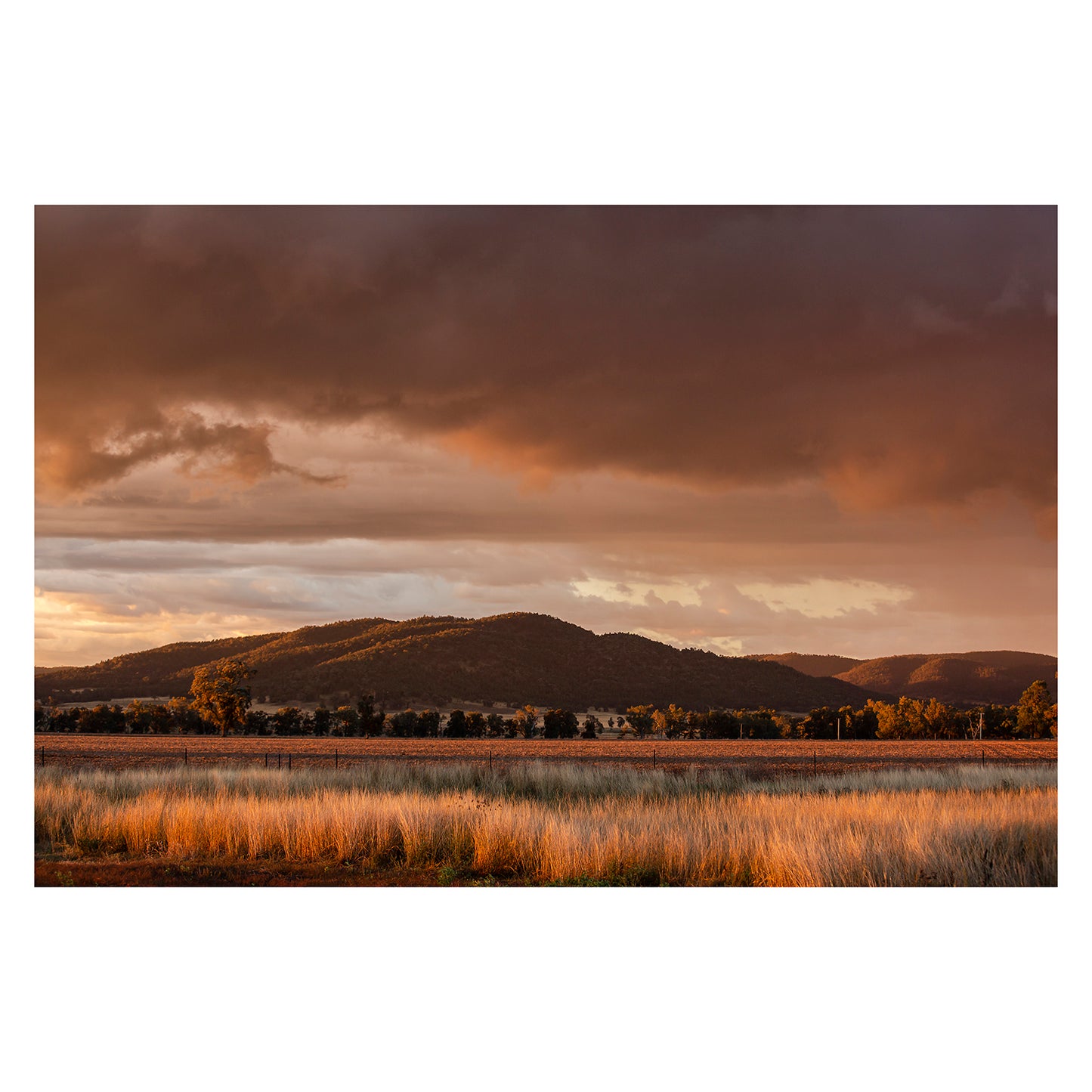 Last Light Over The Hills unframed print